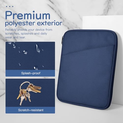Image of Dadanism 9-11 inch Tablet Sleeve Bag Carrying Case for iPad (A16) 11th Gen 11 inch, iPad 10th Gen 10.9 inch Air 5 /4, iPad Air M4 /Pro 11 inch, iPad 9 /8 /7th, Galaxy Tab A11+ Plus 11 inch, Remarkable 2 10.3 inch, Denim