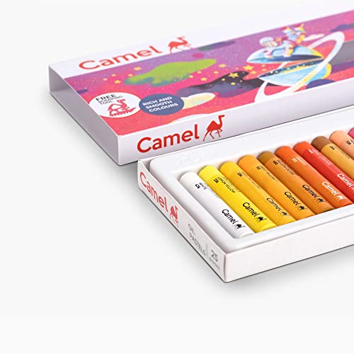 Camel 15 Shades Oil Pastels include 1 Drawing Pencil Free gift (25 Shades)