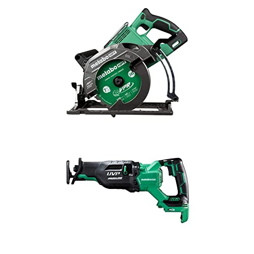 Metabo Hpt 36V Multivolt™ Cordless Rear Handle Circular Saw Kit W/ 36V Multivolt Cordless Reciprocating Saw (Tool Only) #TOP15