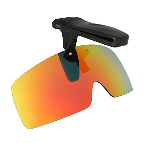 Lunettes de soleil clip rouge polarisé pour protéger les yeux sans branches