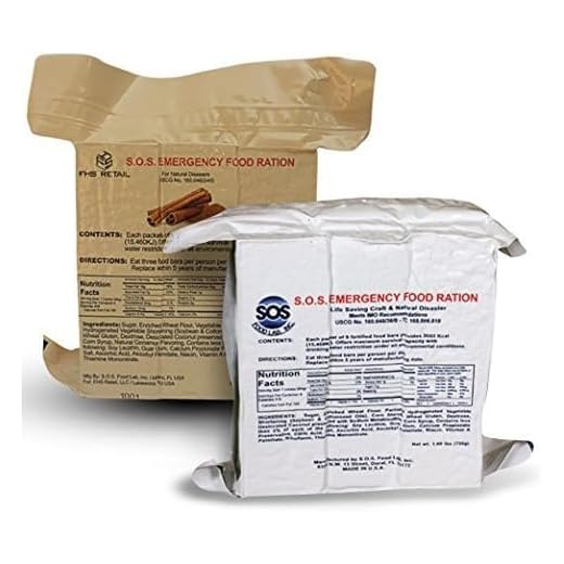 S.O.S. Rations Emergency 3600 Calorie Food Bar (Cinnamon + Coconut, 2 Pack)