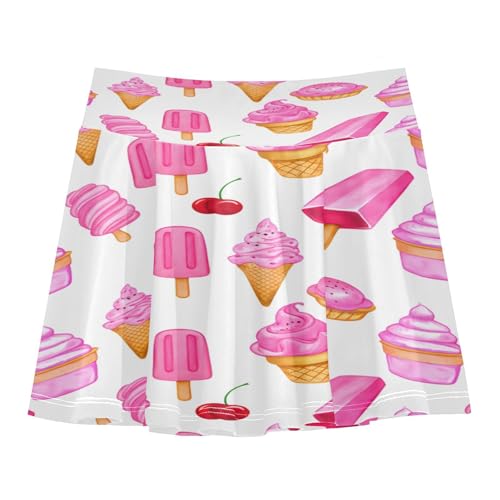 Fruit Flavored Popsicle Girls Athletic Skorts,Golf Skirts with Shorts and Pockets for Golf Running