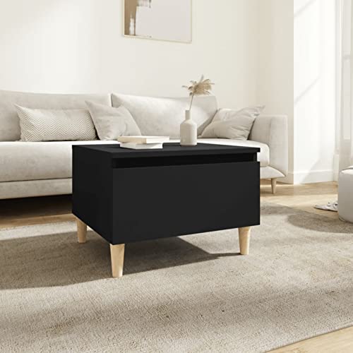 Xichuzi Mesa Auxiliar, Mesa Auxiliar Salon, Mesita De Salón, Mesitas De Cafe, Mesa Sofa Auxiliar, de Madera contrachapada Negro 50x46x35 cm