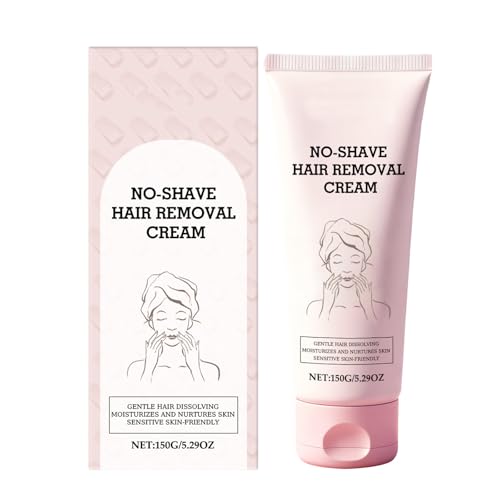 No-Shave Hair Removal Cream, Gentle Hair Dissolving Formula with Calcium Thioglycolate, Panthenol and Shea Butter, Sensitive Skin Friendly, 150g/5.29oz