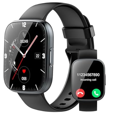 Puqo - Reloj Inteligente Hombre Mujer 2025 Smartwatch 1.95" Llamada Bluetooth 112 Modos Deportivos Pulsera Actividad con Monitor de Ritmo Sueño y Cardíaco IP68 Impermeable Smart Watch para Android iOS