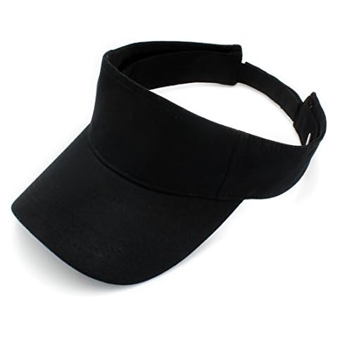 Top Level Sun Sports Visor Men Women - One Size Cap Hat, BLK Cover