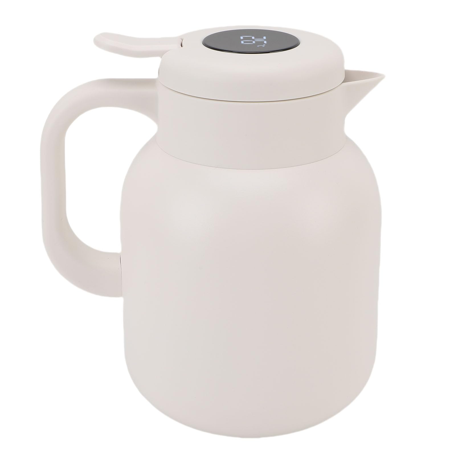 Tcyfrowy Wyświetlacz Temperatury Odporny na Wyświetlacz Temperatury Teapoterg Igital Dzbanek ze Stali Nierdzewnej do Zatrzymywania Gorącego Zimna do Kawyherbatamleko i Napoje Uchwyt