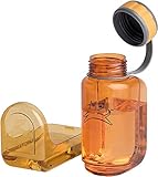 OllyDog OllyBottle, Dog Water Bottle, Pet Water Dispenser with Detachable Bowl, Pet Accessories for Outdoor Walking, Hiking, Travel (600ml, Flame)