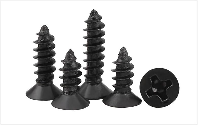 Flat head screws self-tapping screws Nickel plating Black M1 M1.2 M1.4 M1.7 M2 M2.3 M2.6 M3 M4 screws KA screws - (Length: M1.4X10 2000pcs)