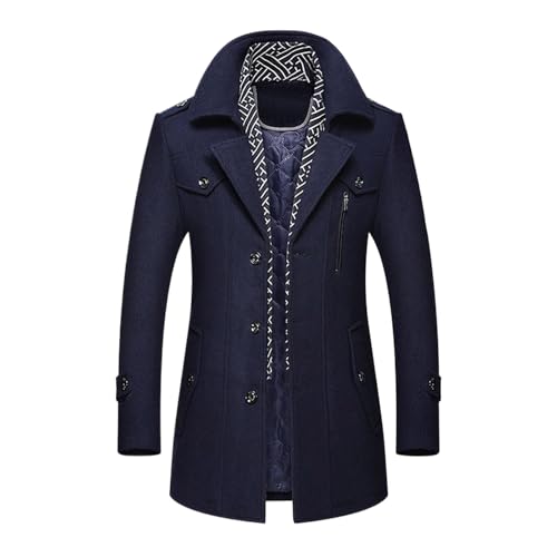 Manteau homme en laine coupe élégante contre le froid de l'hiver