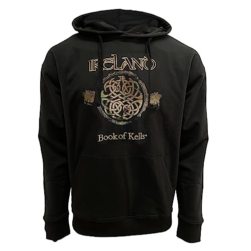 Patrick Francis Hoodie for Men's Ireland Celtic Design Cotton Polyster Black Long Sleeve Hoody