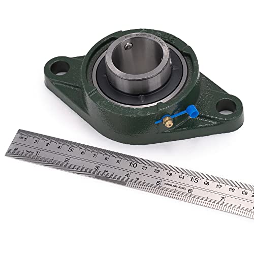 Image of XIKE 2 Pcs UCFL208-25 Bore 1-9 /16 inch Pillow Block Flange Mounted Ball Bearings.