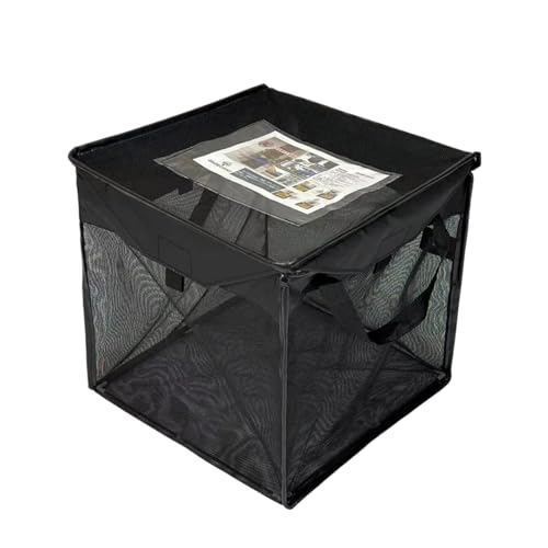 Outdoor Trash Can for Patio, 125L Garbage Can Outdoor Storage, Portable Outdoor Picnic Basket, Foldable Basket Wastebasket Box Recycling Holder Bucket for Room Kitchen RV Lawn Camping