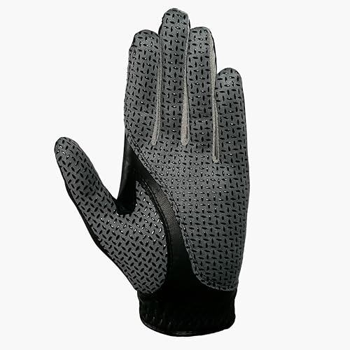 Premium Black Cabretta Leather Golf Glove For Men | Enhanced Grip for All Weather | AAA+ Cabretta Leather | Best Golf Glove | Rain Grip | Wear on Left or Right Hand - Image 2