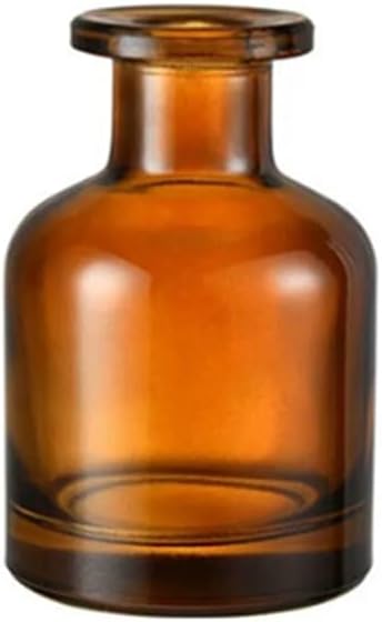 QUUPY 150ml/5oz Brown Empty Glass Diffuser Bottles Refillable Aromatherapy Jars Essential Oils Crafts Decor for DIY Fragrance Replacement