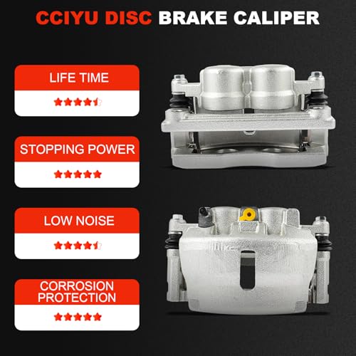 Image of cciyu Front Left & Right Brake Calipers Assembly w /Bracket 18-B5004A 18-B5005A For Buick For Rainier 2006-2007,For Chevy For Trailblazer 2006-2009,For GMC For Envoy 2006-2009