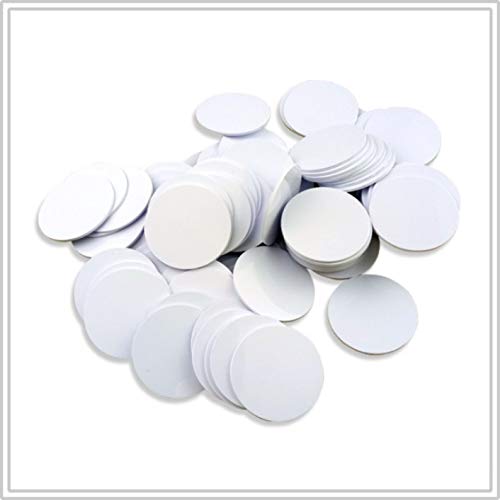 NFC Tags,NXP NTAG 215 Blank PVC NFC Coin Cards,504 Bytes Memory,Fully Compatible with TagMo Amiibo and All NFC Enabled Mobile Phones & Devices-(100Pcs)-30mm(1.18 inch)