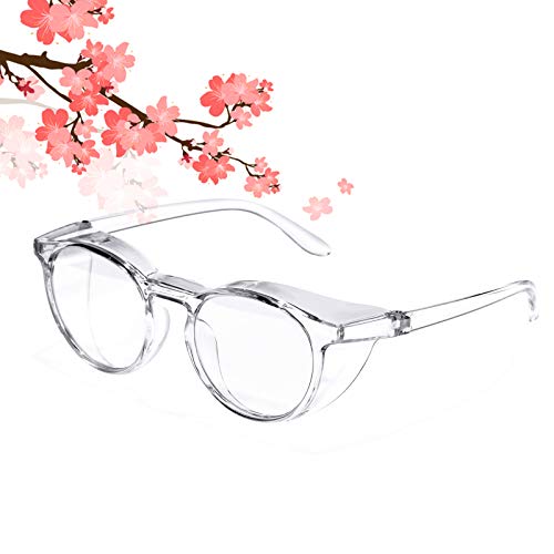 Anti Fog Safety Glasses Blue Light Blocking Anti Pollen Safety Glasses Safety Goggles Anti UV Safety Goggles & Glasses For Women Men,Suitable for School,Laboratory,Daily Life(Transparent)