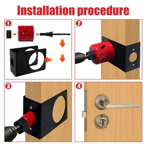 Kit de instalación de cerradura para puertas con sierras de corona miniatura 4