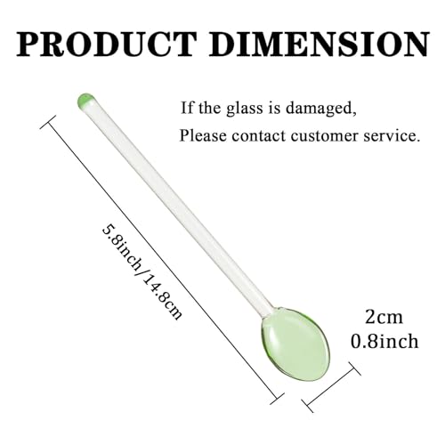 5 Heat-Resistant Glass Stirring Spoons - Versatile Kitchen Utensils - Image 2