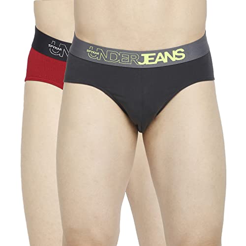 Image of Underjeans Men's Cotton Blend Regular Fit Solid Brief