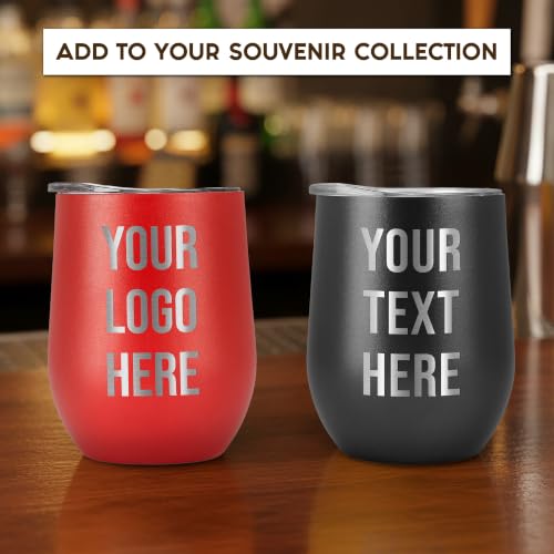 Image of Custom Logo 12 oz Tumblers, Engraved Corporate Gift Stainless Steel Cup