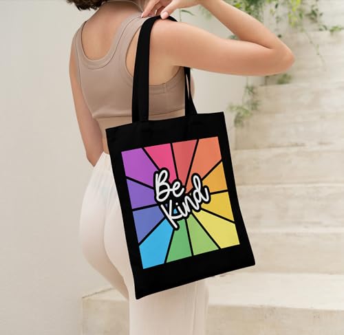 Image of TrendoPrint Canvas Tote Bags for Women with Zip, College Bag for Girls, 100% Organic Cotton Tote Bag for Shopping, Travel & Beach