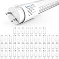 Sunco 50 Pack T8 LED Bulbs 4 Foot, 48 Inch Tube Light Bulbs Fluorescent Replacement, Single or Double Ended Hybrid Type A+B, 2400 LM, 20W, 5000K Daylight, Clear Lens ETL.