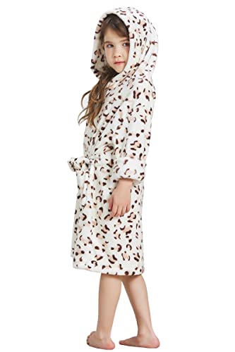 Boys Girls Robe Hooded Bathrobe Toddler Robes Soft Coral Fleece Pajamas Unisex Dressing Gown for Kids4