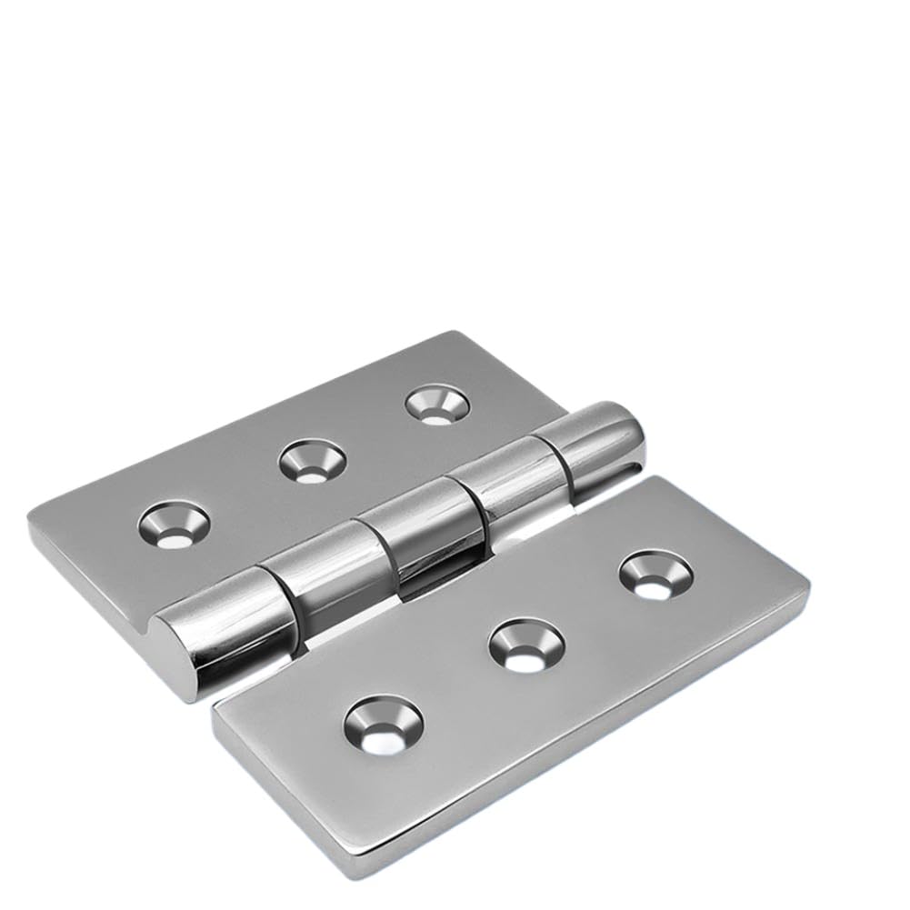 Marine 316 Stainless Steel Square Deck Casting Door Hinge 100mm Mirror Polished Boat Hardware