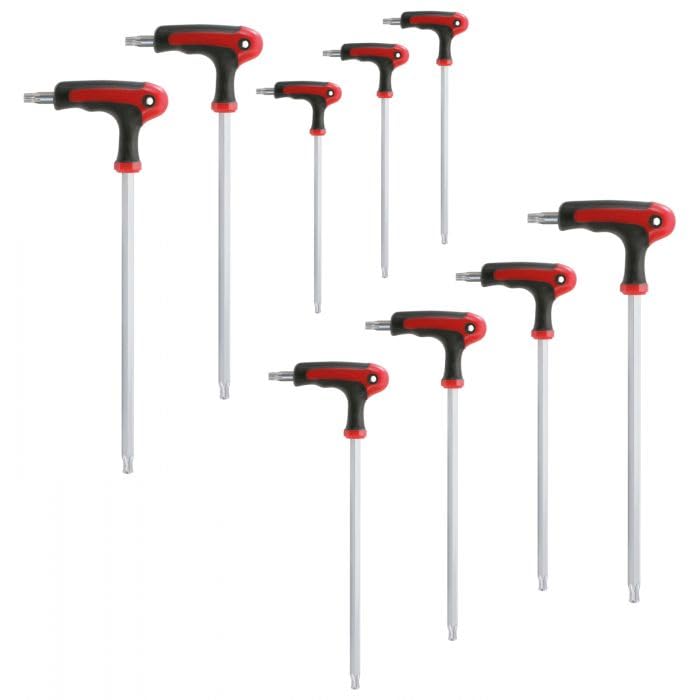 KS TOOLS Jeu de 9 clés mâles TORX tête sphérique à poignée en T - Clé de serrage