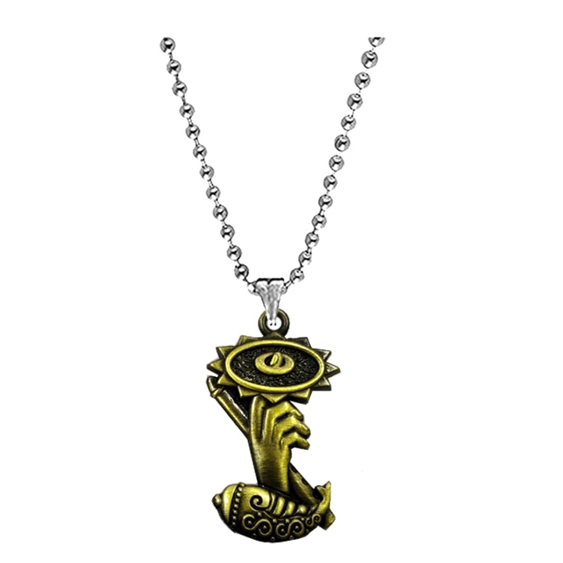 abhiora fashion Lord Krishna Sudarshan Chakra Bead Chain Bronze Metal Pendant for Men and Women Spiritual Religious Jewelry Devotional Gift-picture-24