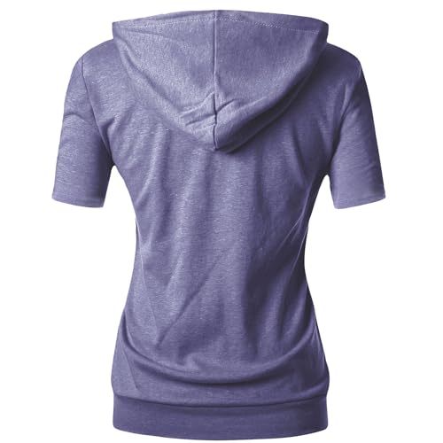 Image of GIVON Basic Lightweight Zip-Up Hoodie Long Sleeve Thin Jacket for Women with Plus Size