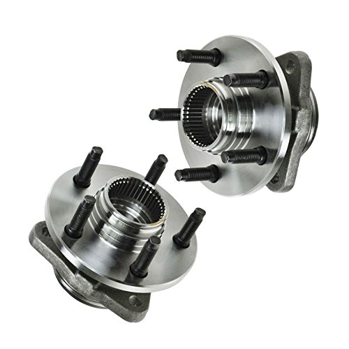 Image of TRQ Front Left and Right Wheel Bearing and Hub Assembly Set 2 Piece Compatible with 98-00 Ford Ranger 4WD with 2 Wheel ABS Brakes 98-00 Mazda B3000 4WD B4000 ABS Brakes