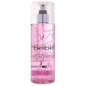 Bebe Sheer Body Mist – Body Spray for Women – Sensual & Flirtatious Women’s Fragrance with Citrus Cocktail, Pink Peony & Sandalwood Notes Long-Lasting Fragrance Mist – 8.4 Fl Oz