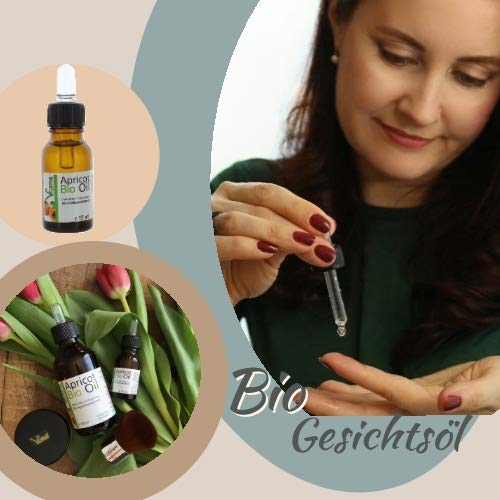 Mineral Make Up 9 g + Premium Bio olej z pestek moreli 100 ml, certyfikat DE-Öko + Kabuki 20 odcieni kolorystycznych, do skóry normalnej/suchej, Nuance Suede