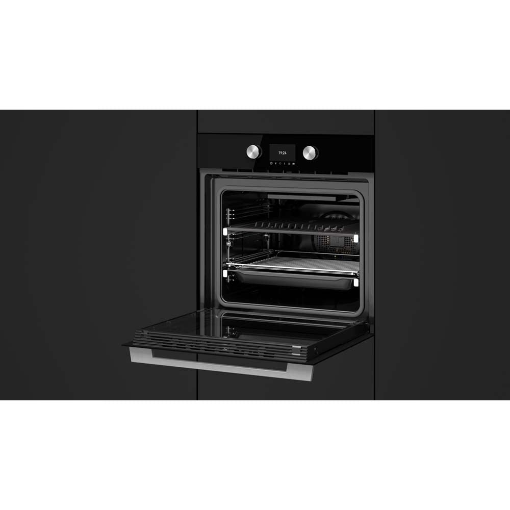 Teka SteakMaster - Horno Pirolítico Multifunción Steakmaster, Horno Especial Carne con Sistema de Limpieza DualClean y Cristal Negro - 5 Años de Garantía