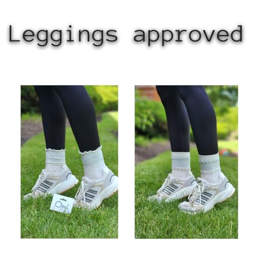 Opa! 4 Pairs Ivory White Cute Socks, Women's Lace Ruffles Ankle Casual Sock, Cottagecore Breathable Mid Tube Socks, Floral Crew Socks2