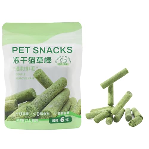 Golosinas de Hierba Gatera,Snack Comestible Juguete Masticable para Gatitos - Barritas de Hierba Gatera para Gatitos en Dentición y Gatos Adultos Eliminación de Bolas de Pelo y Limpieza