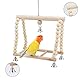 Seahelms Papageienspielzeug, Spielzeug für Nymphensittiche, Vögel, Kauen, Naturholz, Hängematte, Glocke, Vogelkäfig, Schaukel für Nymphensittiche, Finken, kleine Sittiche und Aras, 8 Stück