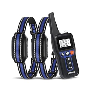 Dog Shock Collar, 3300Ft Bark Collar with Beep, Vibration, Safe Shock and Auto Bark Mode, Rechargeable Shock Collar for Small Medium Large Dogs, IPX7 Waterproof Automatic Bark Collar with Light