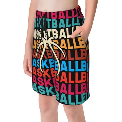 Baseball Glove Bat Teen Boys Swim Trunks Quick Dry Shorts Summer Beach Shorts for Big Boys3