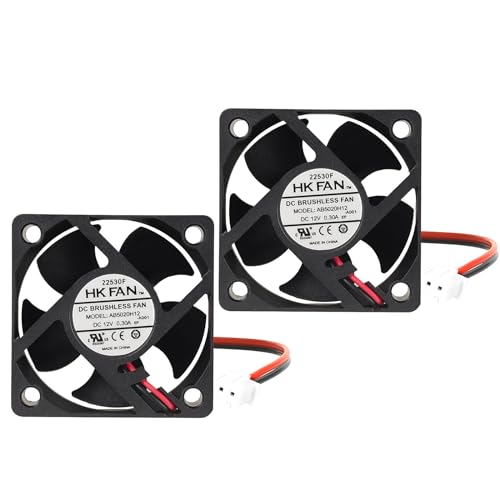 Amazon.co.jp: 2パック50mm x 50mm x 20mm 5020 12V 0.30A冷却送風