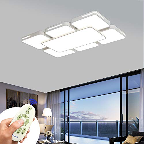 COOSNUG - Lámpara de techo LED de 78 W, regulable, moderna, lámpara de techo, salón, dormitorio, cocina, ahorro de energía, lámpara de pared [clase energética A++]