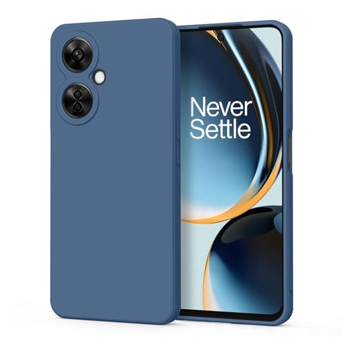 AK Funda para OnePlus Nord CE 3 Lite 5G,Funda de Liquida Silicona con Forro de Microfibra Suave para OnePlus Nord CE 3 Lite 5G(Azul Marino)