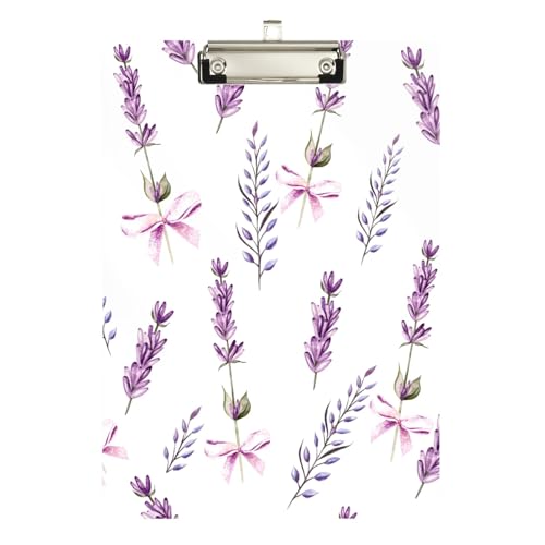クリップボード A4 クリップファイル クリップホルダ- バインダー ラベンダー ホワイト 花柄 おしゃれ 人気 用箋ばさみ 用箋挟み