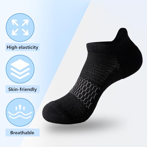 Ankle Running Socks For Women, Athletic Wicking Thick Cushioned Low Cut With Tab Casual Sports Socks2