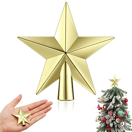 Hanaive Christmas Tree Topper Mini Star Small, Gold, 2.36 Inch, Plated