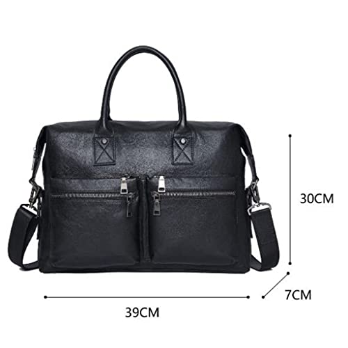 First Layer Cowhide Leather Men's Briefcase Business Large Capacity Men's Bag Cowhide Shoulder Cross Bag2