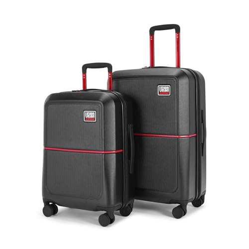 Image of Urban Jungle Polycarbonate 360 Degree by Safari, Trolley Bags Set of 2, Cabin & Medium Luggage, Premium Hardside Suitcase with USB Charging Port, 8 Silent Wheels and TSA Lock (Black), 65 cm